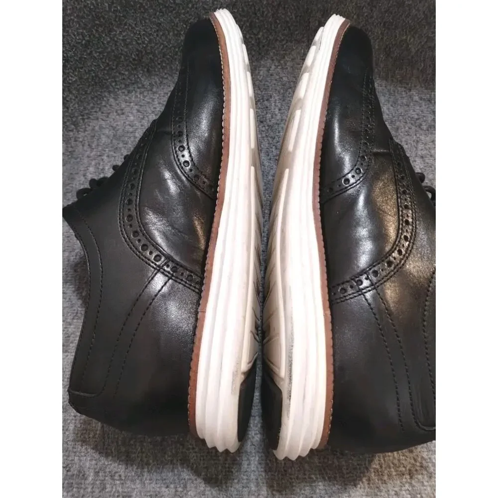Cole Haan Original Grand Wingtip Oxford Mens US 10 M Black Leather Shoes C26469